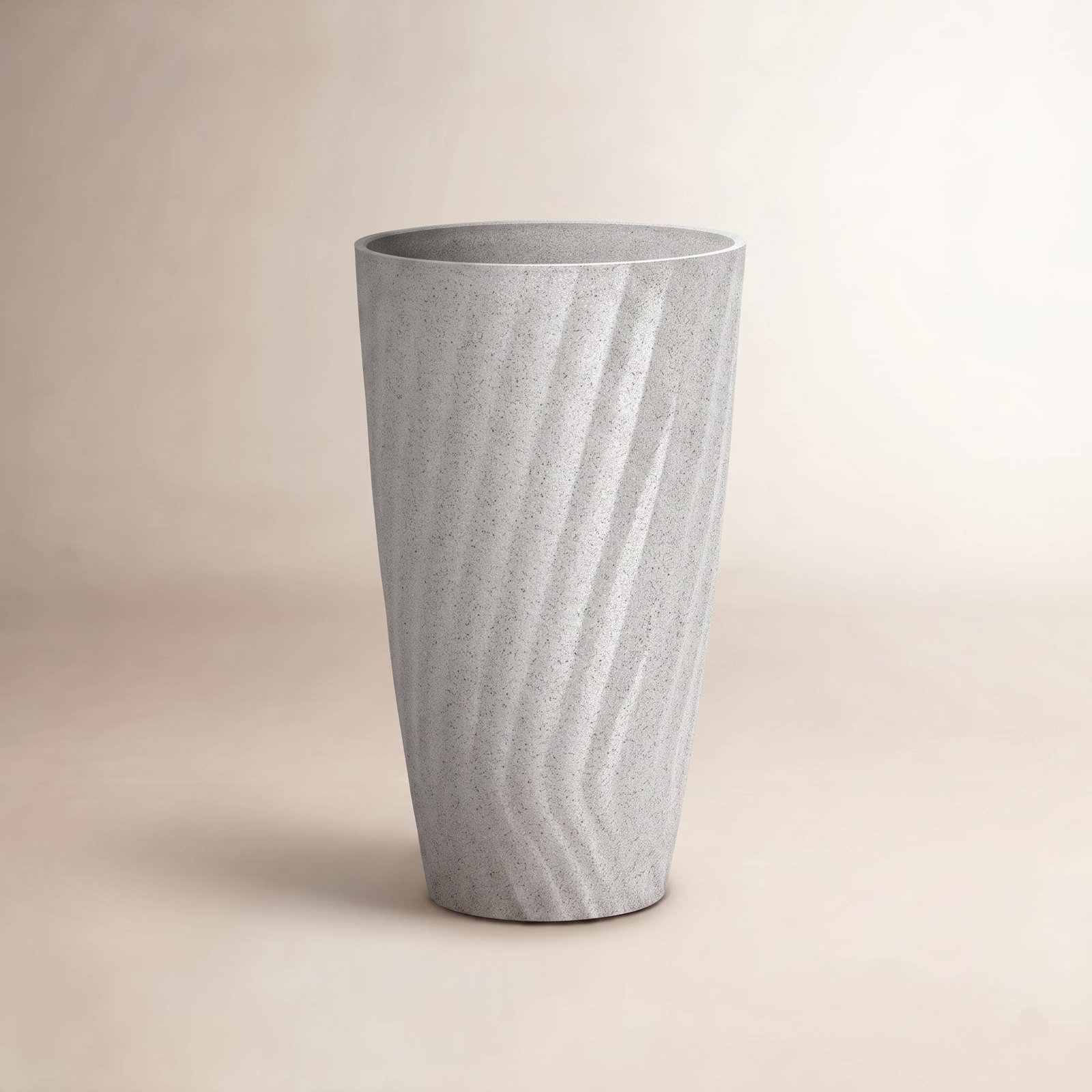 Boynton 14" Pot Planter, Midnight White, 2