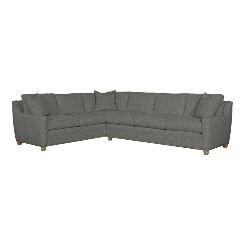 American Bungalow 2-Piece Fairgrove L-Sectional, Ian Pewter, Hampton, Yes