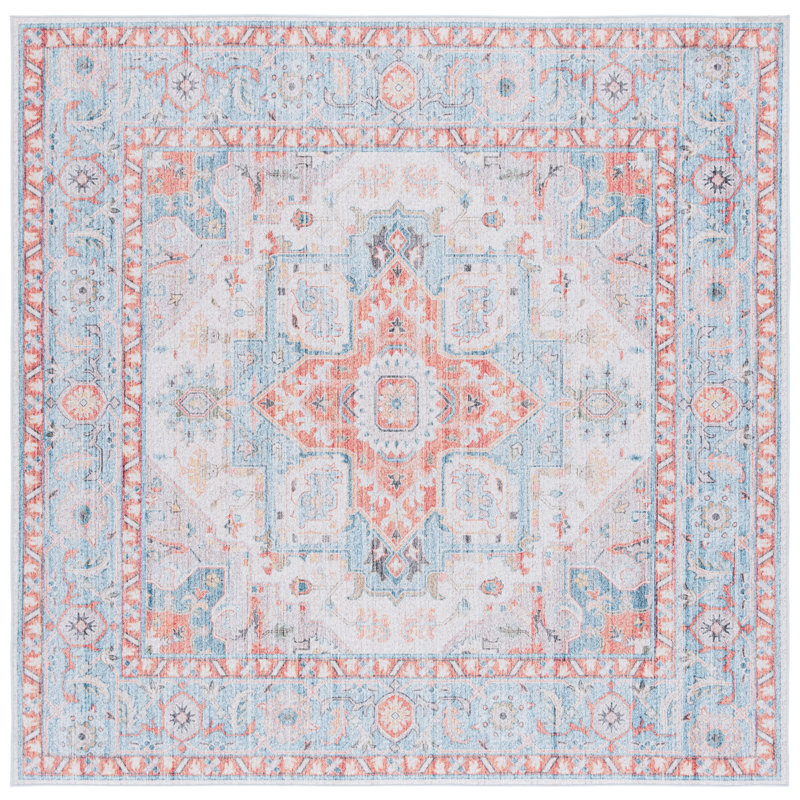 Wealdstone Performance Machine Washable Oriental Rug, Square 6'