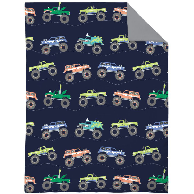 Ensemble de lit pour tout-petits de 4 pièces à motif de camions de NoJo Carter 