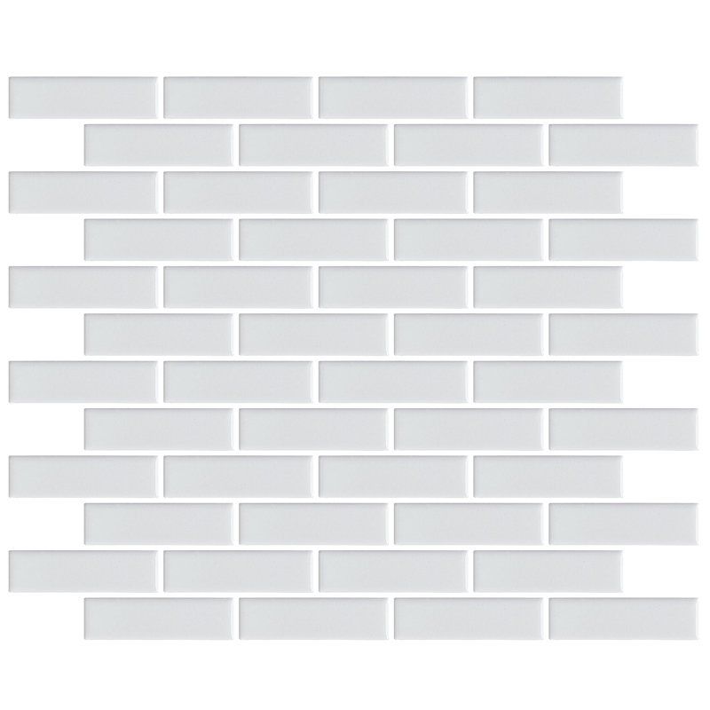 Savvy 11 in. x 12 in. Glossy Porcelain Floor and Wall Tile (13.86 sq. ft./Case), White