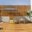 Ensemble de patio 2 pièces - Mobilier imperméable (chaise + table basse), matériau PP durable pour intérieur / extérieur-24831612