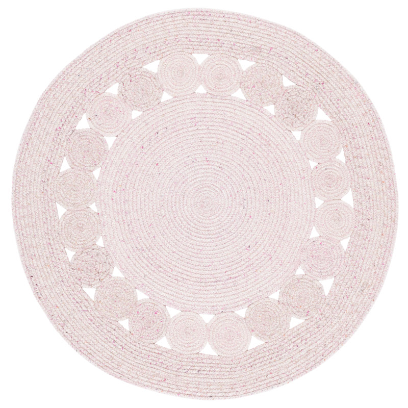 Braided Hand Woven No Pattern Indoor Rug, 6'-0" x 6'-0" Round