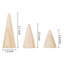 6 Piece Natural Wood Ring Holder Set
