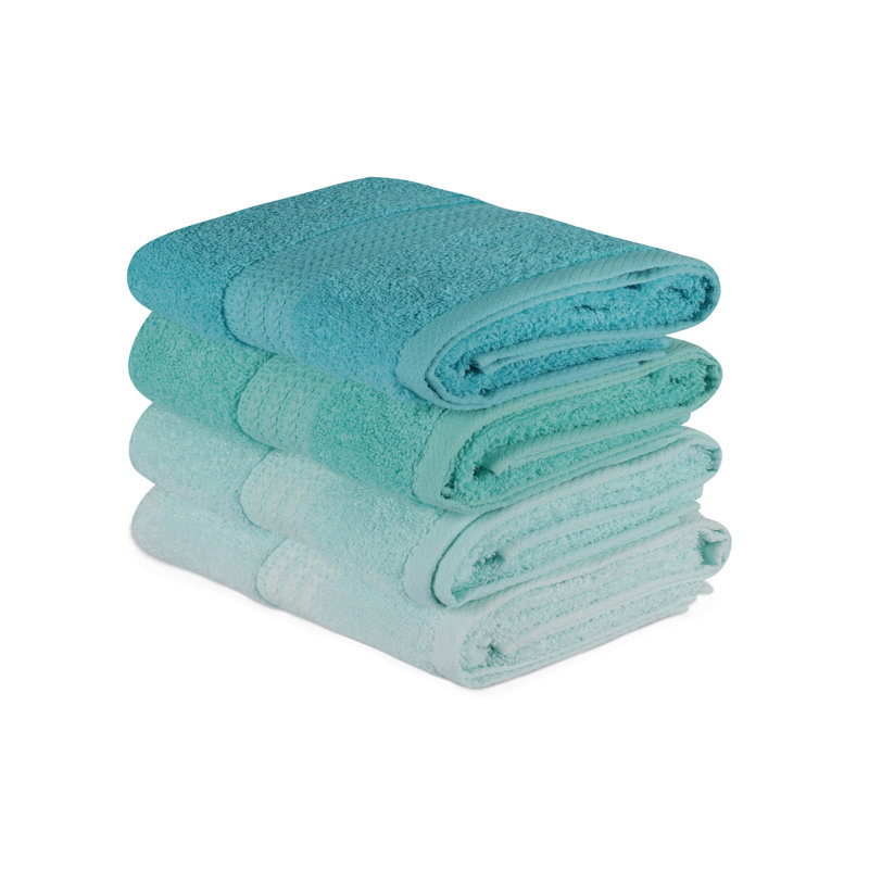 Premium 100% Cotton Hand Towel Set, Sea Green & Mint, 19.7 x 35.4 inches | 500 GSM for Softness & Absorbency | Machine Washable at 104°F | Stylish Gift Box Included, Perfect for Bathroom & Spa Use