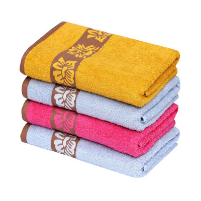 4-Piece Bath Towels Set, 100% Premium Cotton, 550 GSM 27x54 Inches
