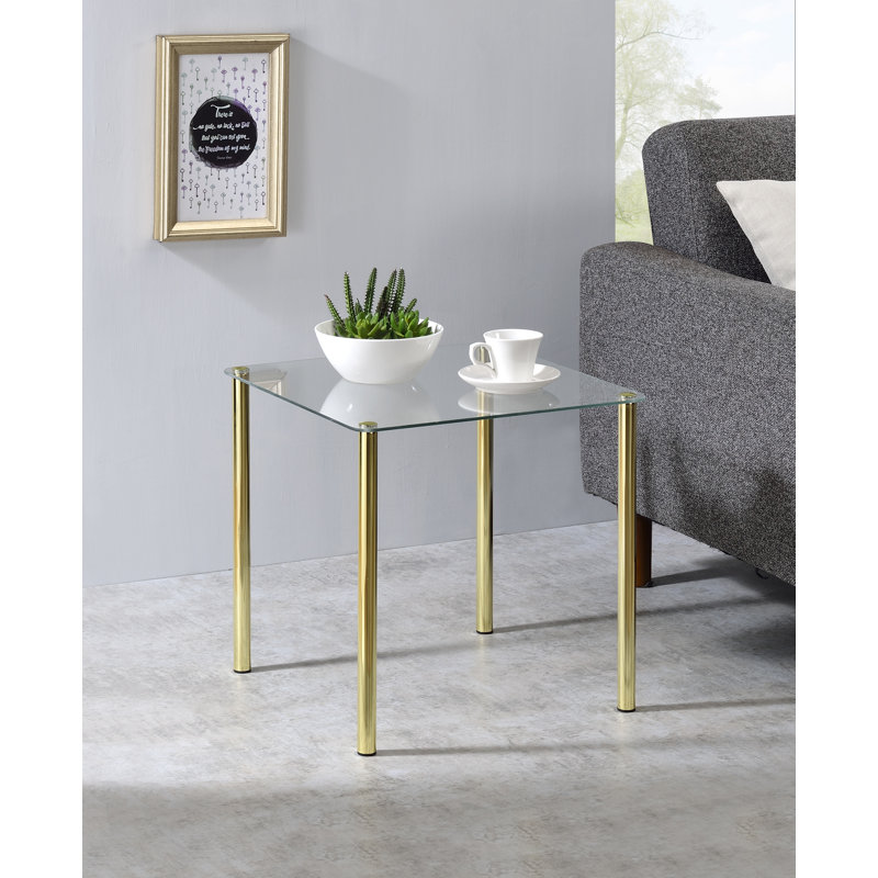 Glass Top End Table
