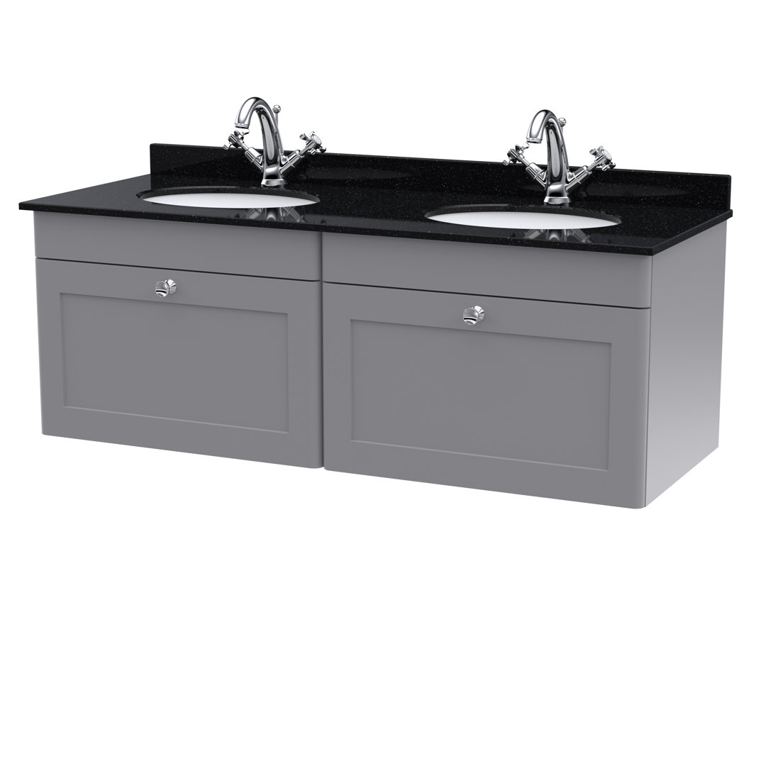 Classique 1220mm Double Bathroom Vanity with Drop In Vitreous China Basin