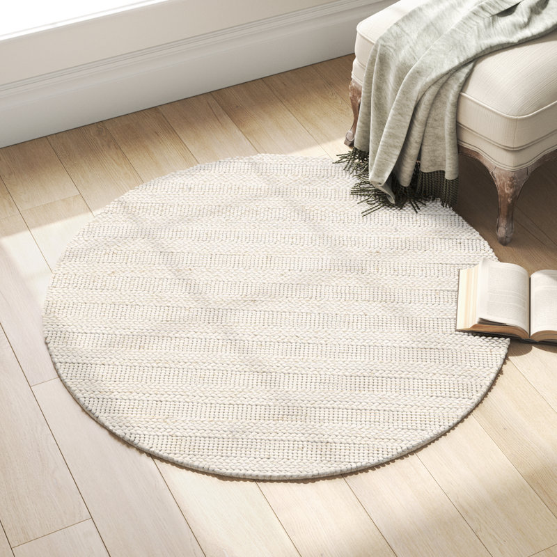 Stanwick Handmade Bleach Rug, Round 12'