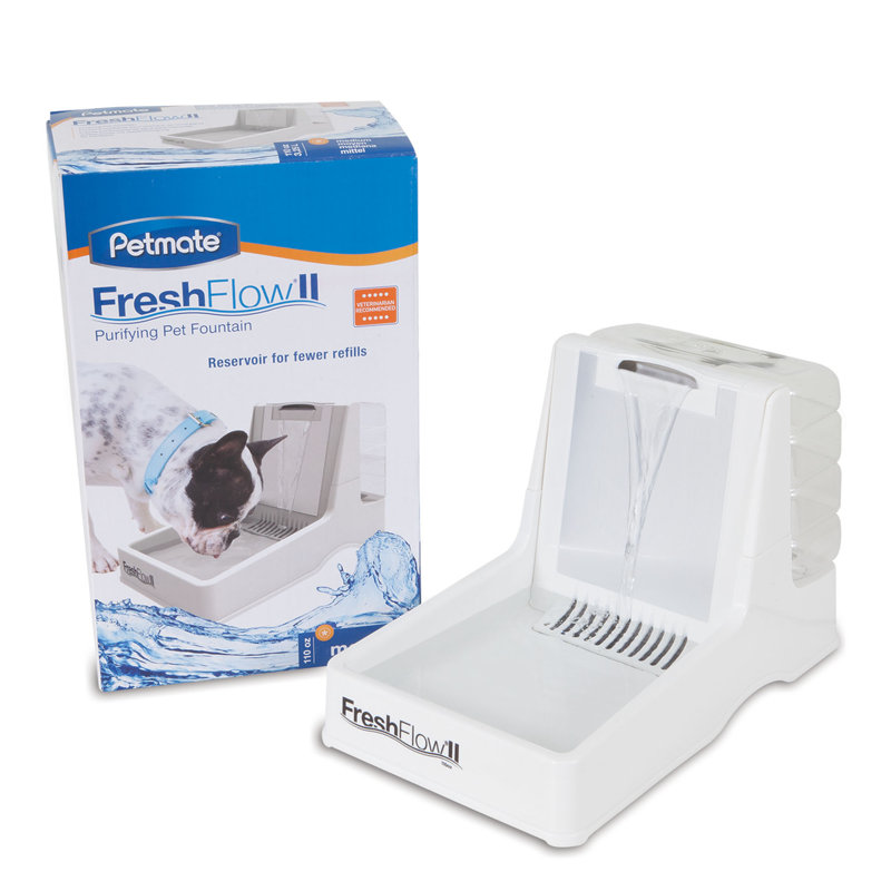 Mangeoire surélevée Petmate Fresh Flow II, H 8,2 po x l 8,1 po x P 12,9 po