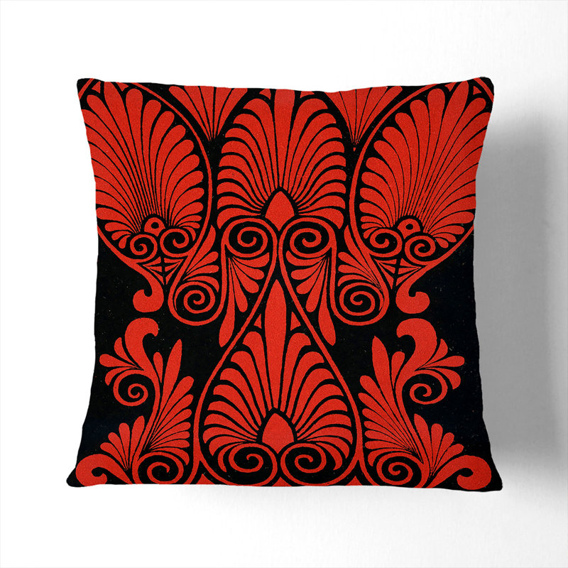 Ikat Square Throw Cushion, Black, 55cm H x 55cm W x 20cm D