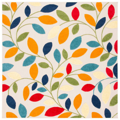 Tapis d'intérieur / extérieur à motif floral Elliyana