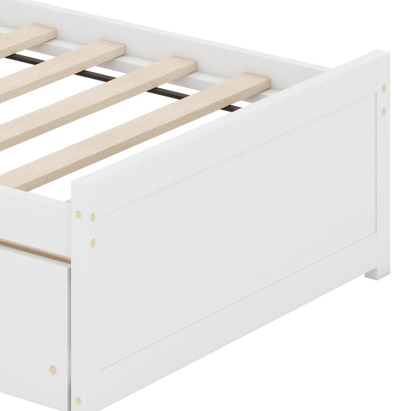 Lit de rangement fonctionnel avec rangement intégré, Blanc