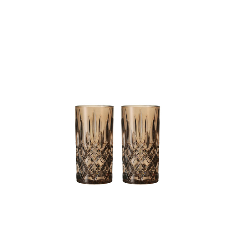 Verres à baies longues, ensemble de 2, Brown