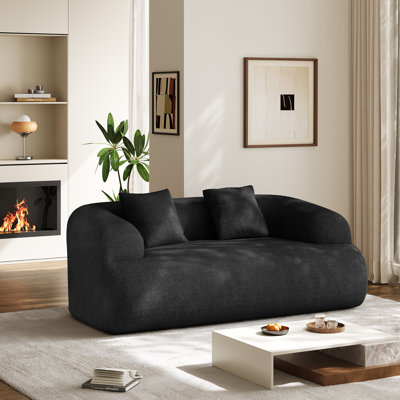 Boneless Modern Curved Sofa Compression Couch