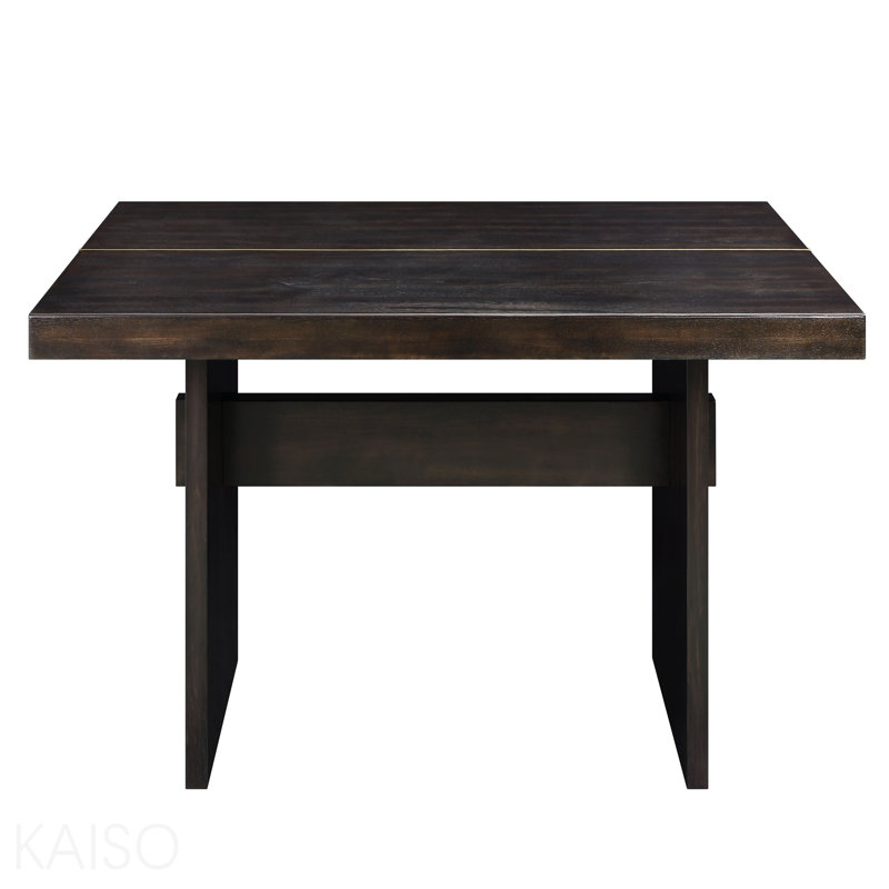Gold & Rustic Espresso Finish Dining Table