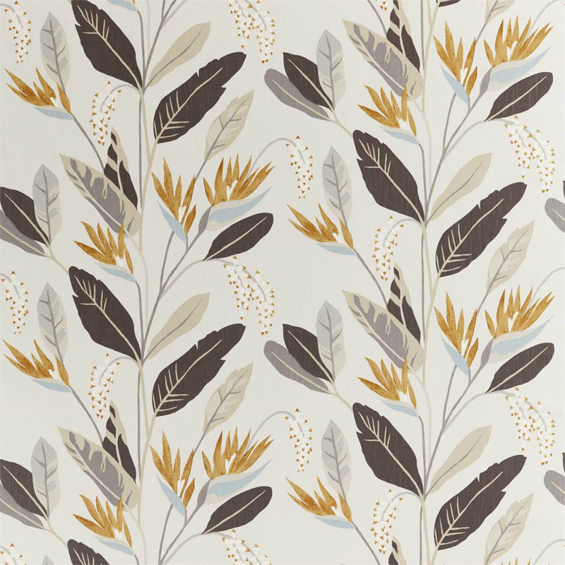 Llenya Fabric, Honey/Jet/Jute