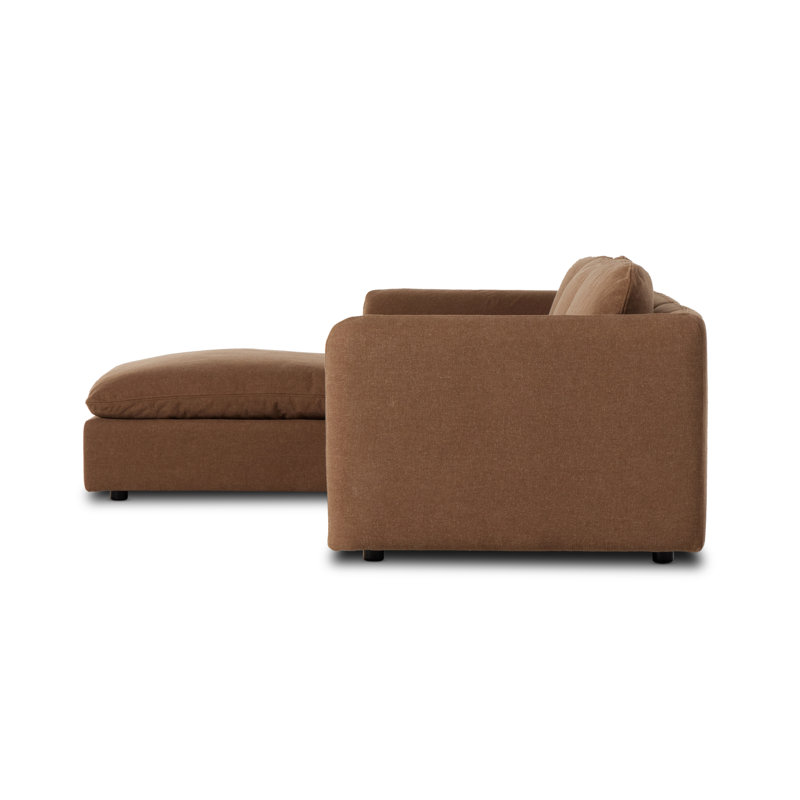 Ingel Modular Sofa & Chaise with Ottoman, Antwerp Cafe Linen Blend