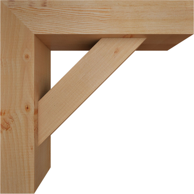 Support de bloc traditionnel avec entretoise décalée, 20 po x 20 po, Sapin Douglas de l 5 1/2 po (lisse)
