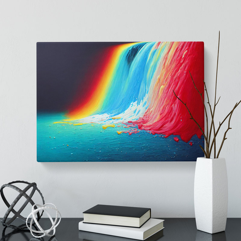 Dripping Waterfall Vol.5 - Wrapped Canvas Painting, 35cm H x 50cm W x 3cm D
