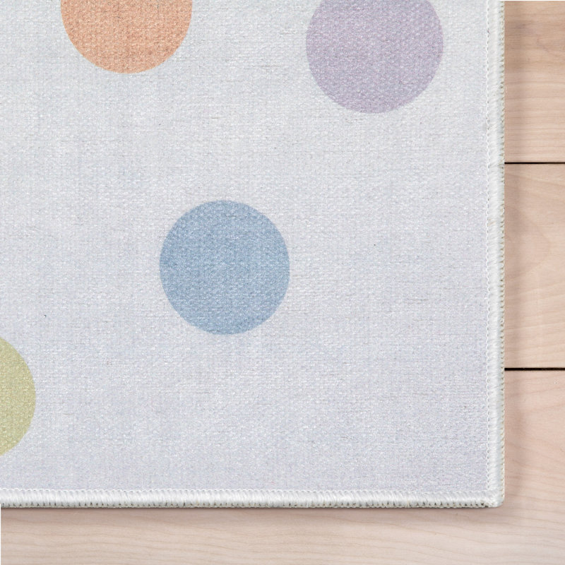 Apollo Well Woven Kids Rugs Multi Dot Modern Multi Color Area Rug, Rectangle 5' x 7'
