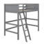 Lit mezzanine simple en bois avec échelle-916055668