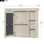 Armoire de salle de bain avec miroir 35 po x 28 po avec 6 tablettes ouvertes