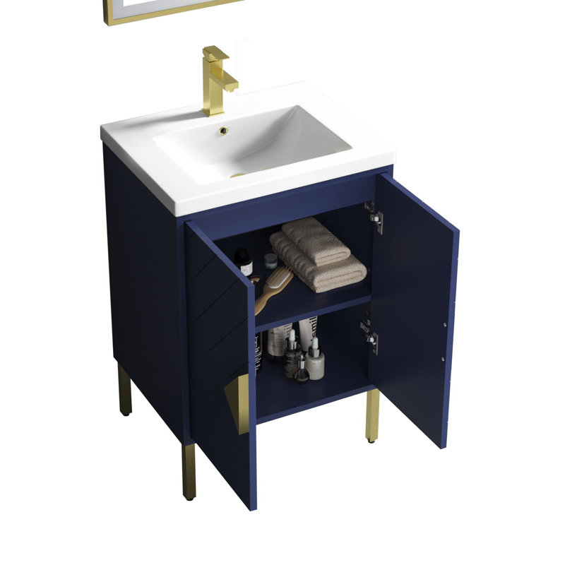 24'' Single Bathroom Vanity with Acrylic Top