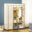 Chittening Fabric Wardrobe with 8 Shelves-2075080961