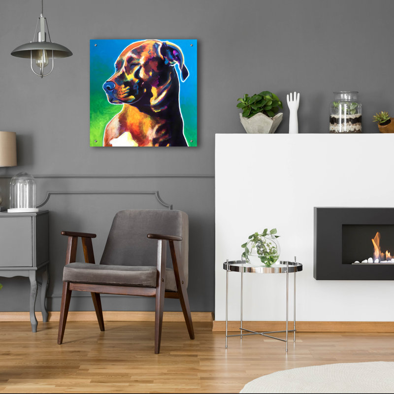 «Pit Bull - Twyla» par Dawg Painter, H 24 po x l 24 po x P 0,2 po