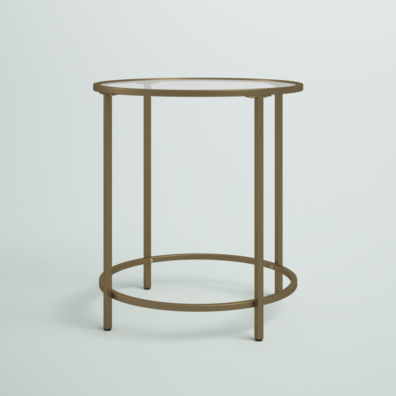 Table de bout en verre Doynton, Or
