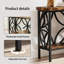 Console rectangulaire en bois massif noir-1854704126