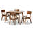 Hollman 5-piece modern rectangular dining set in beige, 29.9" H X 47.2" W X 29.5" D-1339827620