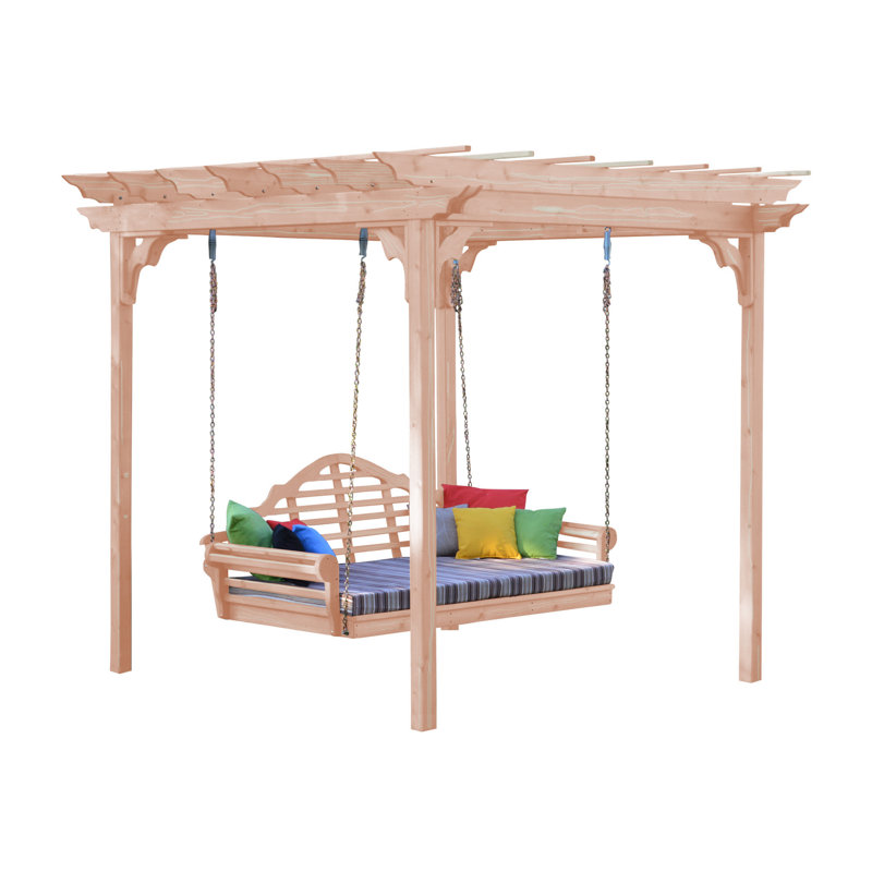Pergola en bois massif, Sans finition, 8 pi L 6 pi. D
