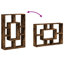 90cm H x 63cm W Geometric Bookcase-105620078