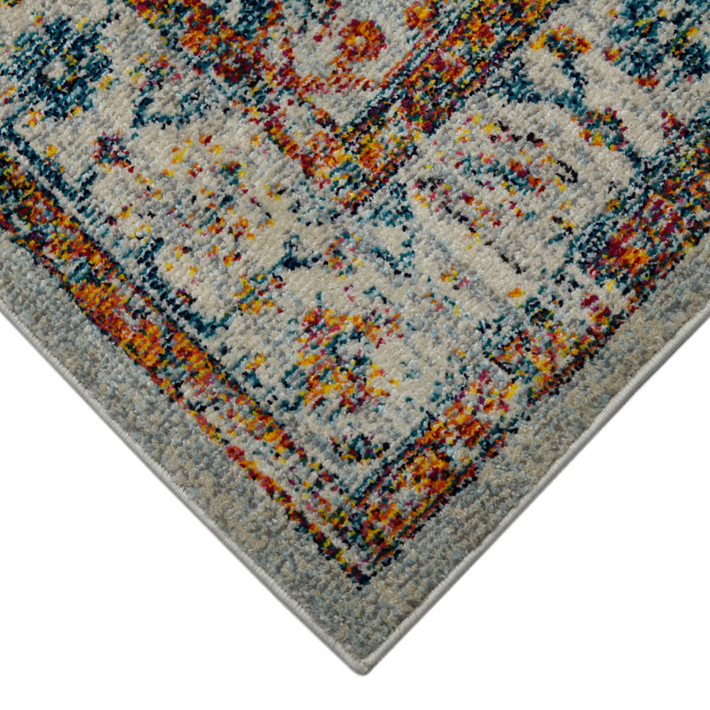 Ivory Rectangular Synthetic Easy Care Spot Rug 2' x 3'