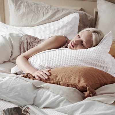 Essential Collection 100% Cotton Waffle Weave Duvet Cover Set
