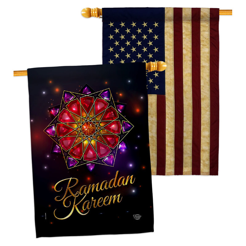 Double Sided 40 in. H x 28 in. W Polyester House Flag