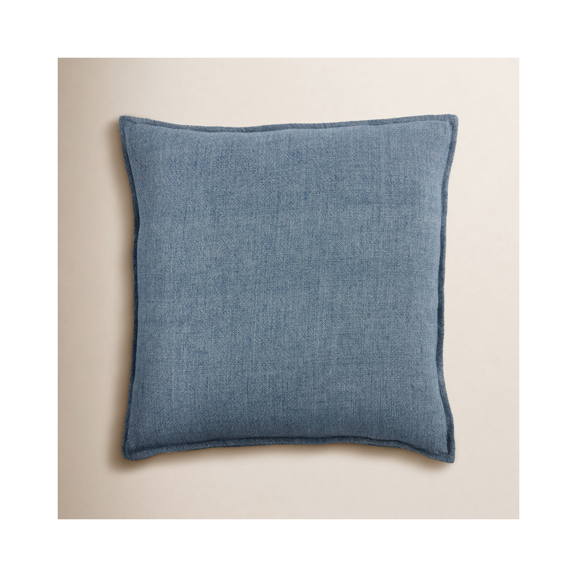Burbank Linen Throw Pillow, Pillow Cover Only - No Insert, Blue, 20" x 20"