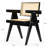 Eveleth Rattan Dining Chair with Solid Wood Frame-1045649234