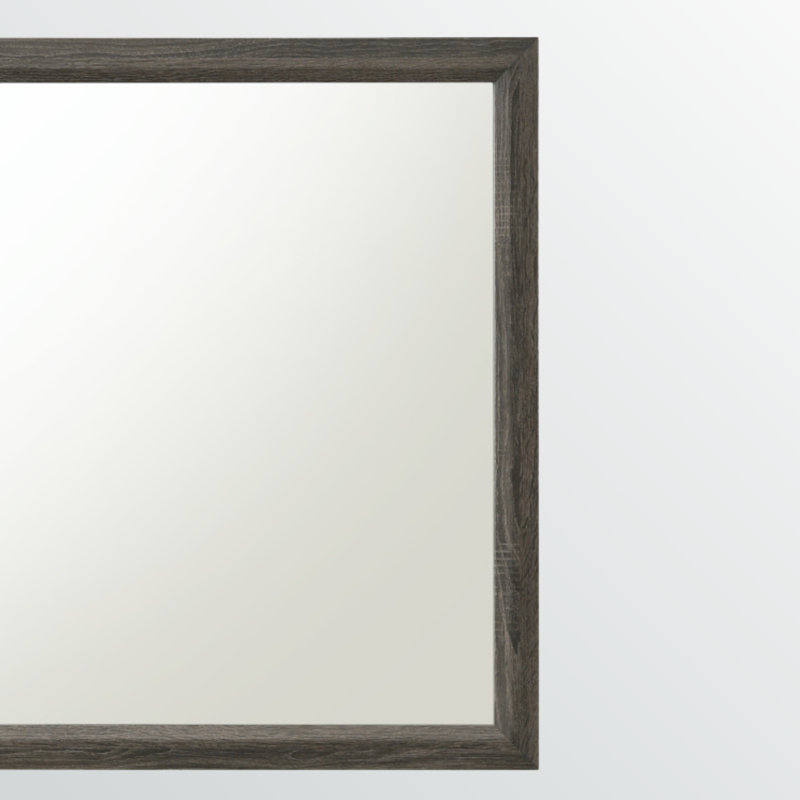 Miroir Idylle en gris patiné