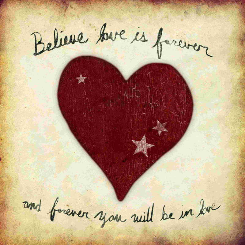 «Love Is Forever 2», peinture sur toile tendue, H 36 po x l 36 po