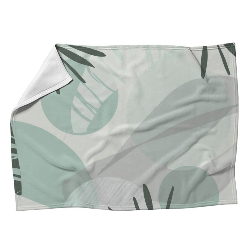 Jeté en molleton Tropical - Jeté à motif frais pour canapés ou lits, L 60 po x L 80 po