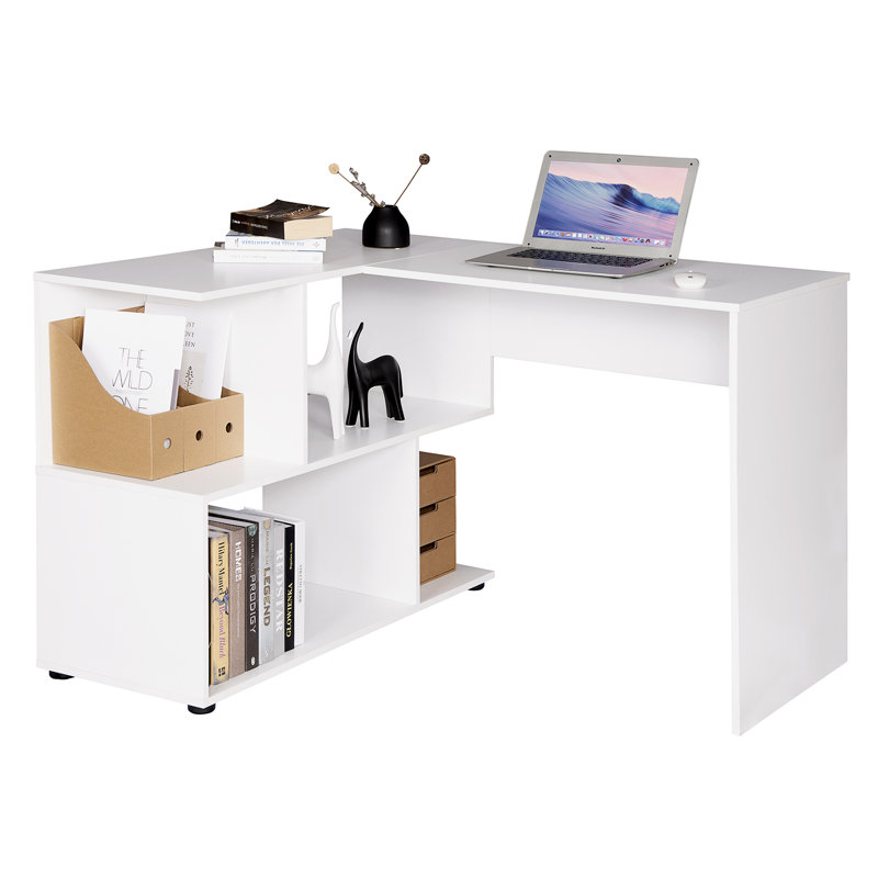 L-Shaped Computer Desk, White