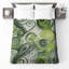 Couvre-lit matelassé vert à motif abstrait-126176704