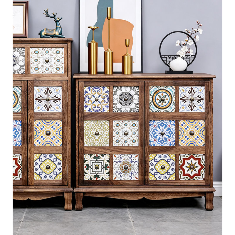 Meuble de rangement bohème Boho, Brun
