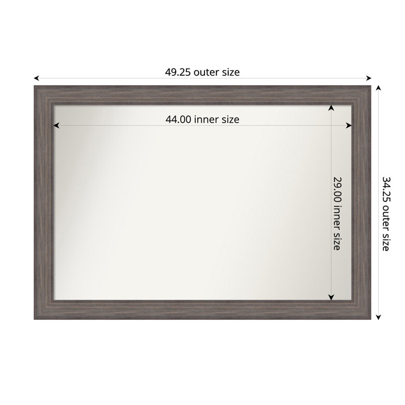 Miroir Hannaley, Rectangle, 34,25 po x 49,25 po