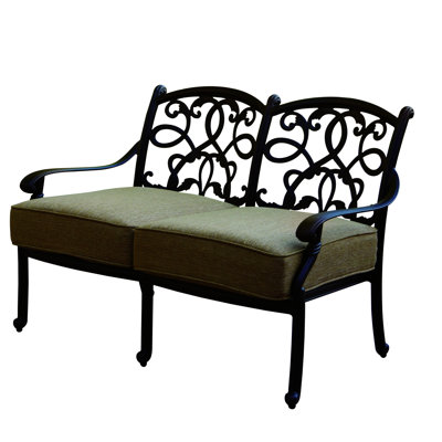 Tatiana 50 " W Metal Loveseat with Cushions