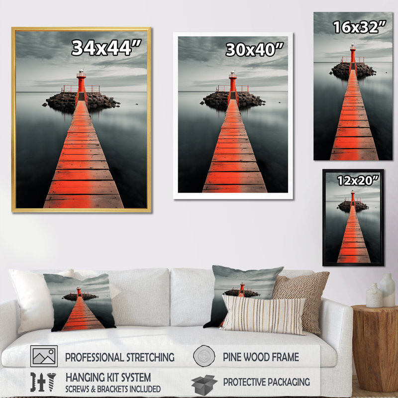 Ravenstein Coastal Pier Reflections II, H 40 po x l 30 po x P 1,5 po, Toile tendue