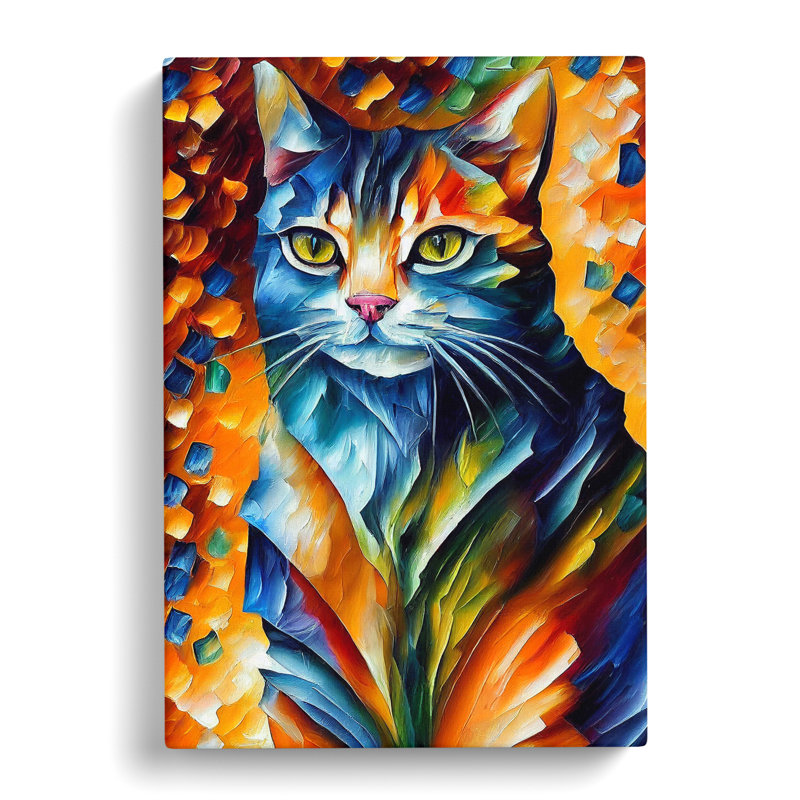 Cat Portrait No.5 - Wrapped Canvas, 76cm H x 50cm W